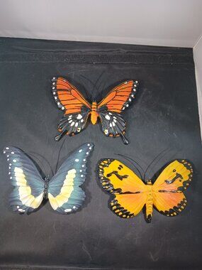 3pcs Butterflies Plaster Painting Wall Decor